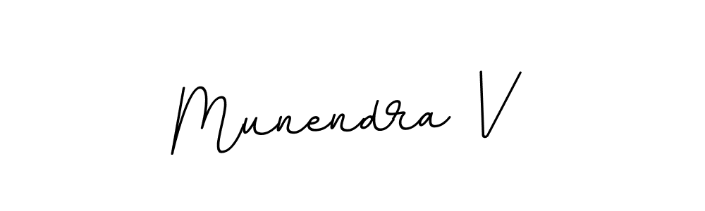 How to make Munendra V name signature. Use BallpointsItalic-DORy9 style for creating short signs online. This is the latest handwritten sign. Munendra V signature style 11 images and pictures png