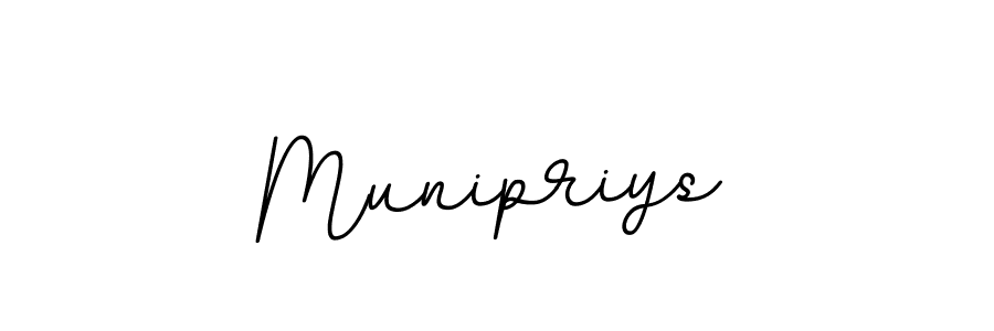 Design your own signature with our free online signature maker. With this signature software, you can create a handwritten (BallpointsItalic-DORy9) signature for name Munipriys. Munipriys signature style 11 images and pictures png