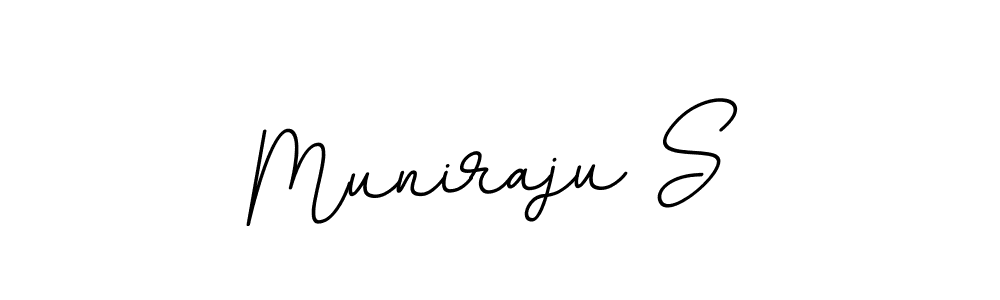 How to make Muniraju S name signature. Use BallpointsItalic-DORy9 style for creating short signs online. This is the latest handwritten sign. Muniraju S signature style 11 images and pictures png