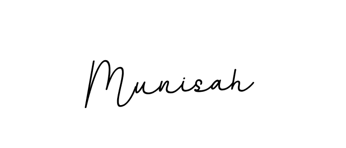 You should practise on your own different ways (BallpointsItalic-DORy9) to write your name (Munisah) in signature. don't let someone else do it for you. Munisah signature style 11 images and pictures png