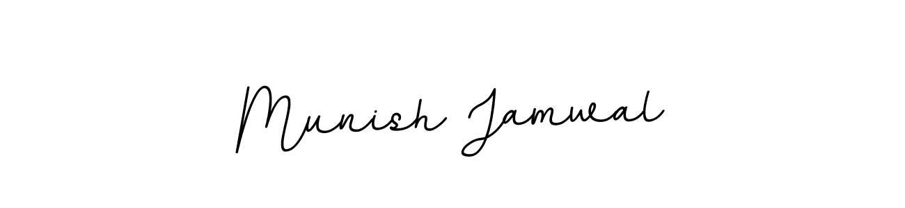 This is the best signature style for the Munish Jamwal name. Also you like these signature font (BallpointsItalic-DORy9). Mix name signature. Munish Jamwal signature style 11 images and pictures png