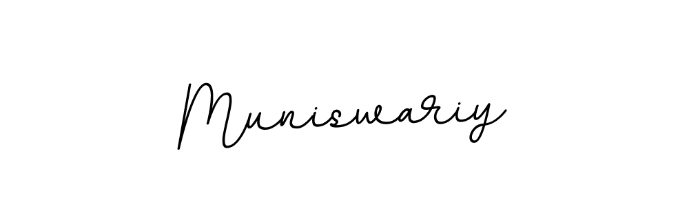 Use a signature maker to create a handwritten signature online. With this signature software, you can design (BallpointsItalic-DORy9) your own signature for name Muniswariy. Muniswariy signature style 11 images and pictures png