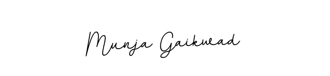 Use a signature maker to create a handwritten signature online. With this signature software, you can design (BallpointsItalic-DORy9) your own signature for name Munja Gaikwad. Munja Gaikwad signature style 11 images and pictures png