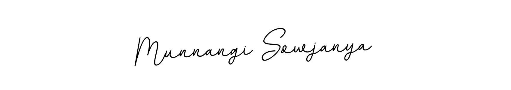 Design your own signature with our free online signature maker. With this signature software, you can create a handwritten (BallpointsItalic-DORy9) signature for name Munnangi Sowjanya. Munnangi Sowjanya signature style 11 images and pictures png