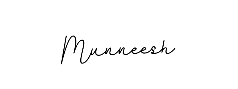 Make a beautiful signature design for name Munneesh. With this signature (BallpointsItalic-DORy9) style, you can create a handwritten signature for free. Munneesh signature style 11 images and pictures png