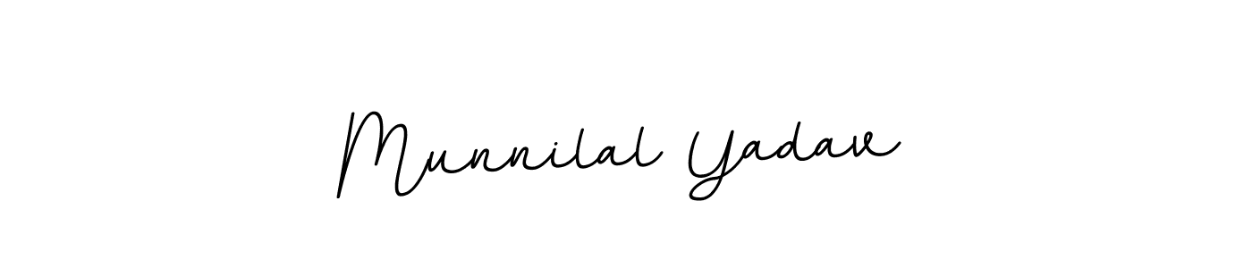 You should practise on your own different ways (BallpointsItalic-DORy9) to write your name (Munnilal Yadav) in signature. don't let someone else do it for you. Munnilal Yadav signature style 11 images and pictures png