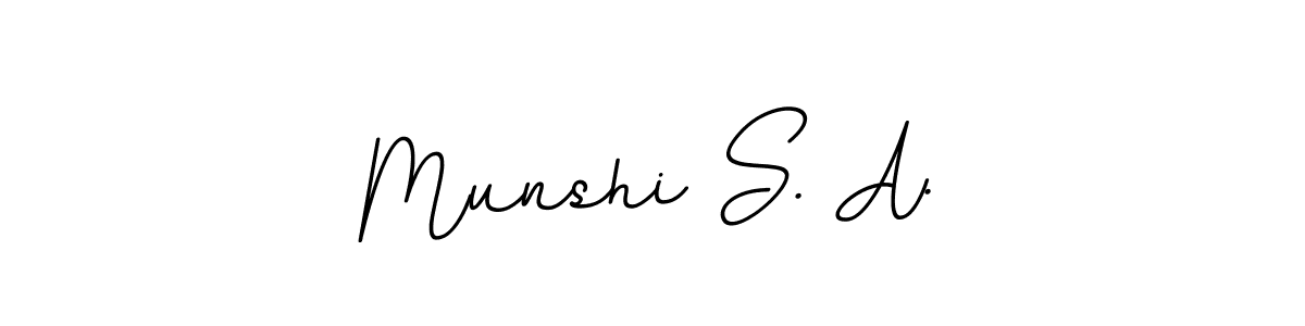 Design your own signature with our free online signature maker. With this signature software, you can create a handwritten (BallpointsItalic-DORy9) signature for name Munshi S. A.. Munshi S. A. signature style 11 images and pictures png