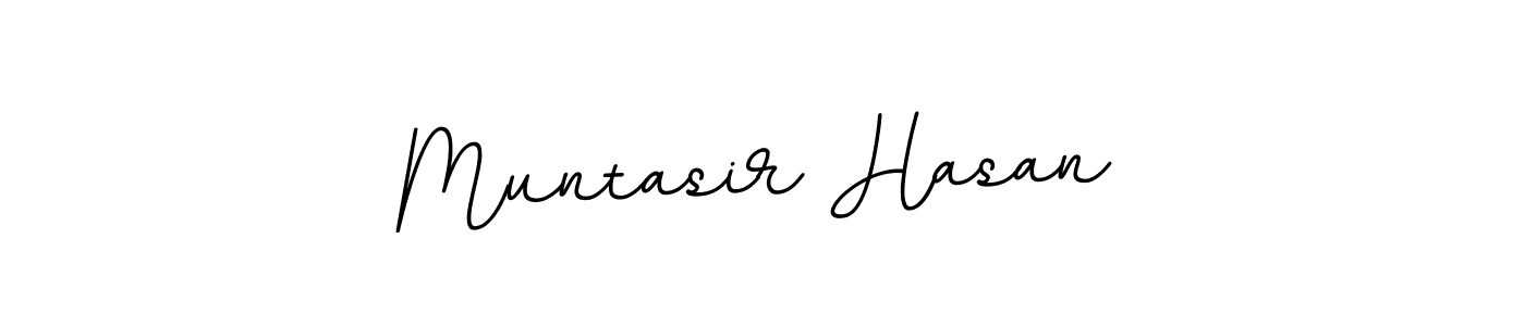 Design your own signature with our free online signature maker. With this signature software, you can create a handwritten (BallpointsItalic-DORy9) signature for name Muntasir Hasan. Muntasir Hasan signature style 11 images and pictures png