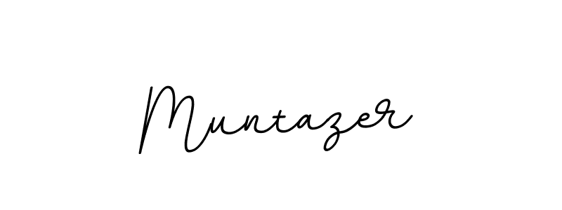 How to make Muntazer name signature. Use BallpointsItalic-DORy9 style for creating short signs online. This is the latest handwritten sign. Muntazer signature style 11 images and pictures png
