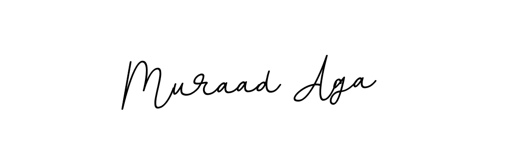 How to make Muraad Aga name signature. Use BallpointsItalic-DORy9 style for creating short signs online. This is the latest handwritten sign. Muraad Aga signature style 11 images and pictures png