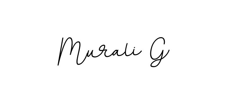 You should practise on your own different ways (BallpointsItalic-DORy9) to write your name (Murali G) in signature. don't let someone else do it for you. Murali G signature style 11 images and pictures png