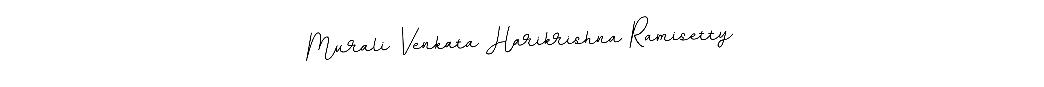 Design your own signature with our free online signature maker. With this signature software, you can create a handwritten (BallpointsItalic-DORy9) signature for name Murali Venkata Harikrishna Ramisetty. Murali Venkata Harikrishna Ramisetty signature style 11 images and pictures png