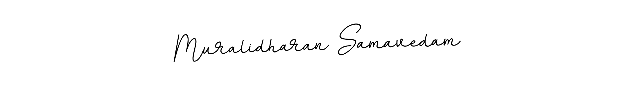 This is the best signature style for the Muralidharan Samavedam name. Also you like these signature font (BallpointsItalic-DORy9). Mix name signature. Muralidharan Samavedam signature style 11 images and pictures png