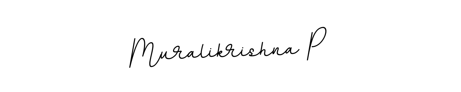 Make a beautiful signature design for name Muralikrishna P. With this signature (BallpointsItalic-DORy9) style, you can create a handwritten signature for free. Muralikrishna P signature style 11 images and pictures png