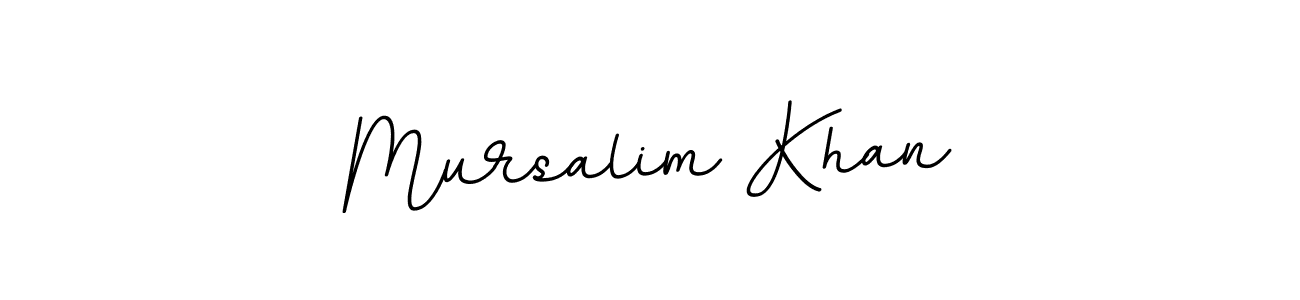 How to make Mursalim Khan name signature. Use BallpointsItalic-DORy9 style for creating short signs online. This is the latest handwritten sign. Mursalim Khan signature style 11 images and pictures png