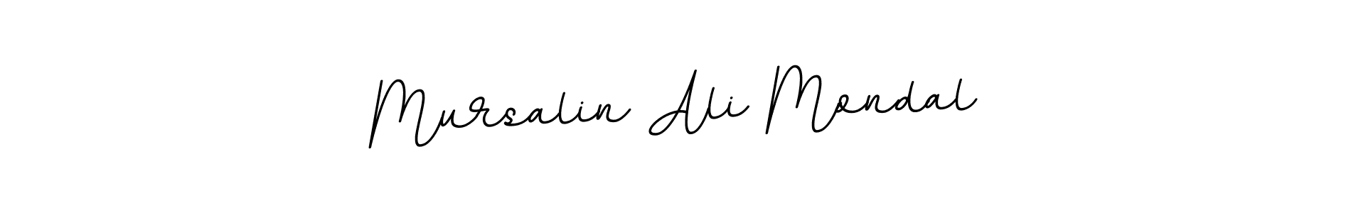 Make a beautiful signature design for name Mursalin Ali Mondal. With this signature (BallpointsItalic-DORy9) style, you can create a handwritten signature for free. Mursalin Ali Mondal signature style 11 images and pictures png