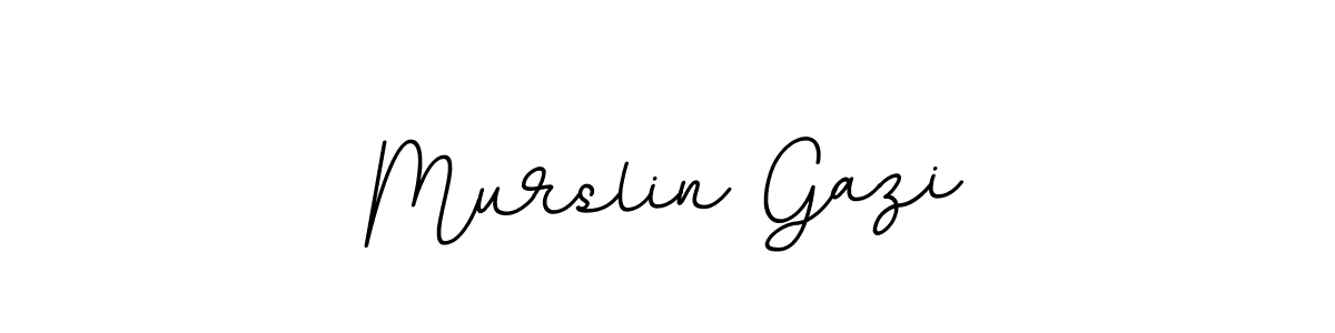 Make a beautiful signature design for name Murslin Gazi. With this signature (BallpointsItalic-DORy9) style, you can create a handwritten signature for free. Murslin Gazi signature style 11 images and pictures png