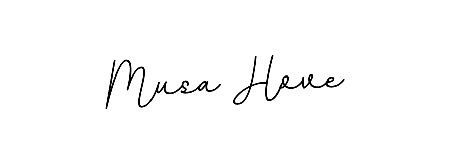 How to make Musa Hove name signature. Use BallpointsItalic-DORy9 style for creating short signs online. This is the latest handwritten sign. Musa Hove signature style 11 images and pictures png