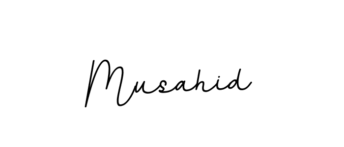 Use a signature maker to create a handwritten signature online. With this signature software, you can design (BallpointsItalic-DORy9) your own signature for name Musahid. Musahid signature style 11 images and pictures png