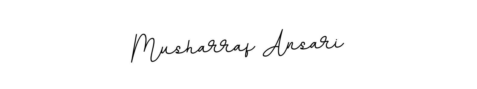 Design your own signature with our free online signature maker. With this signature software, you can create a handwritten (BallpointsItalic-DORy9) signature for name Musharraf Ansari. Musharraf Ansari signature style 11 images and pictures png