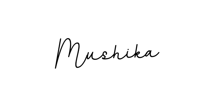 How to make Mushika name signature. Use BallpointsItalic-DORy9 style for creating short signs online. This is the latest handwritten sign. Mushika signature style 11 images and pictures png