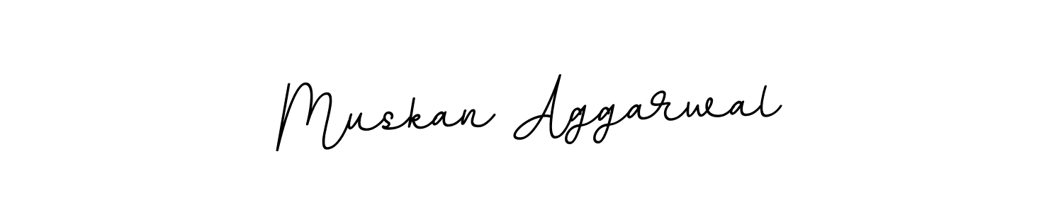 Create a beautiful signature design for name Muskan Aggarwal. With this signature (BallpointsItalic-DORy9) fonts, you can make a handwritten signature for free. Muskan Aggarwal signature style 11 images and pictures png