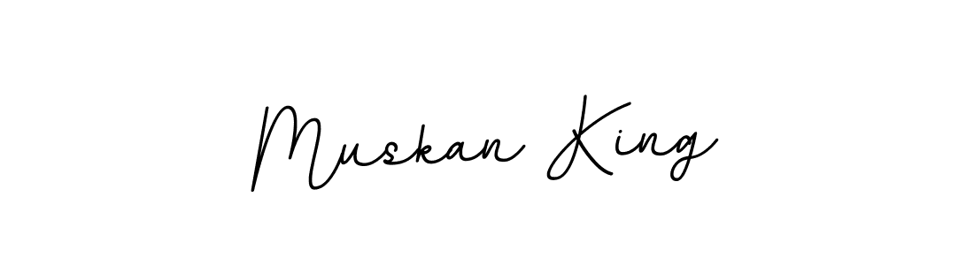 Use a signature maker to create a handwritten signature online. With this signature software, you can design (BallpointsItalic-DORy9) your own signature for name Muskan King. Muskan King signature style 11 images and pictures png