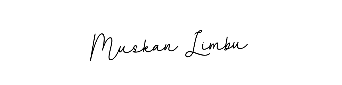 Muskan Limbu stylish signature style. Best Handwritten Sign (BallpointsItalic-DORy9) for my name. Handwritten Signature Collection Ideas for my name Muskan Limbu. Muskan Limbu signature style 11 images and pictures png
