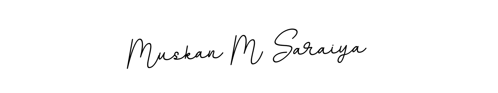 Use a signature maker to create a handwritten signature online. With this signature software, you can design (BallpointsItalic-DORy9) your own signature for name Muskan M Saraiya. Muskan M Saraiya signature style 11 images and pictures png