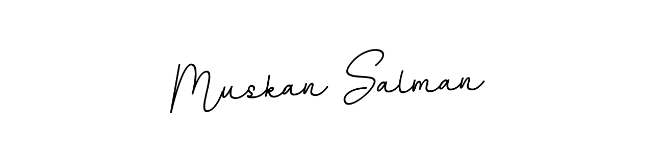 Design your own signature with our free online signature maker. With this signature software, you can create a handwritten (BallpointsItalic-DORy9) signature for name Muskan Salman. Muskan Salman signature style 11 images and pictures png
