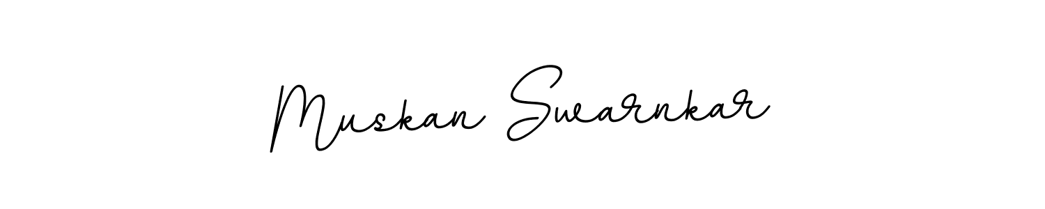 How to make Muskan Swarnkar name signature. Use BallpointsItalic-DORy9 style for creating short signs online. This is the latest handwritten sign. Muskan Swarnkar signature style 11 images and pictures png
