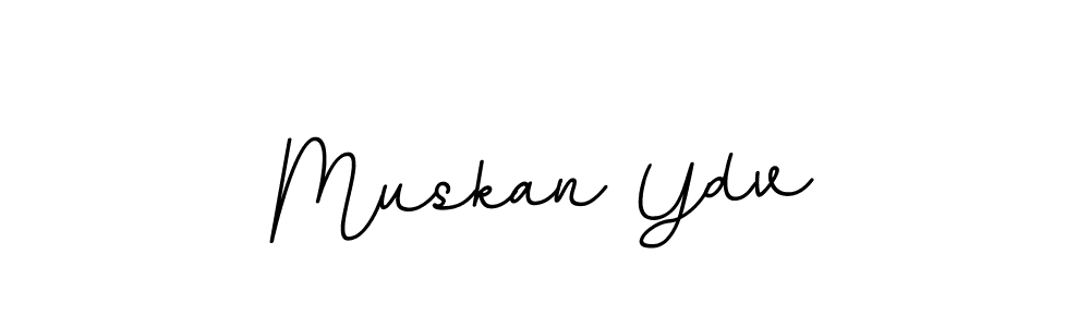 How to make Muskan Ydv name signature. Use BallpointsItalic-DORy9 style for creating short signs online. This is the latest handwritten sign. Muskan Ydv signature style 11 images and pictures png