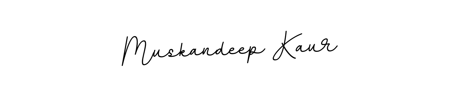 Design your own signature with our free online signature maker. With this signature software, you can create a handwritten (BallpointsItalic-DORy9) signature for name Muskandeep Kaur. Muskandeep Kaur signature style 11 images and pictures png