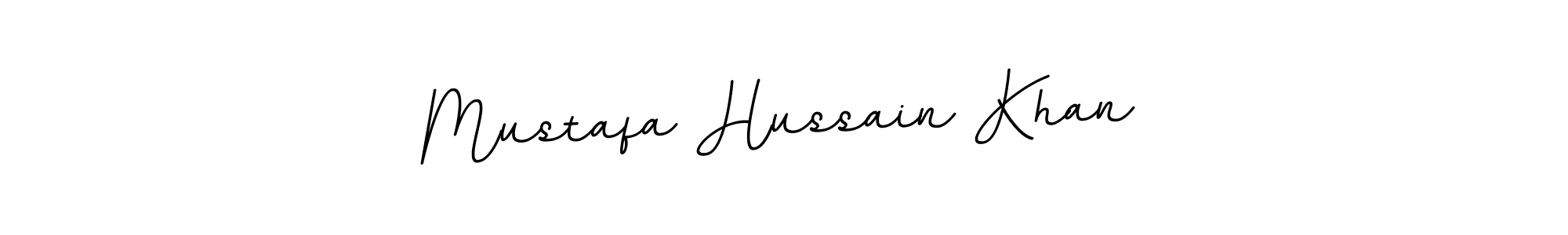 Design your own signature with our free online signature maker. With this signature software, you can create a handwritten (BallpointsItalic-DORy9) signature for name Mustafa Hussain Khan. Mustafa Hussain Khan signature style 11 images and pictures png