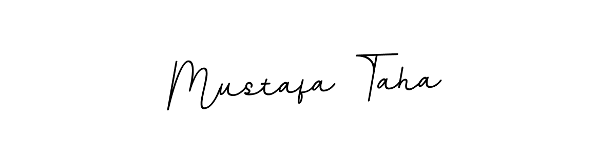 How to make Mustafa Taha name signature. Use BallpointsItalic-DORy9 style for creating short signs online. This is the latest handwritten sign. Mustafa Taha signature style 11 images and pictures png