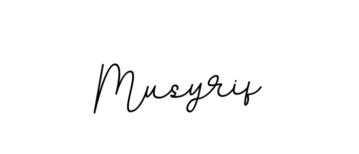 Use a signature maker to create a handwritten signature online. With this signature software, you can design (BallpointsItalic-DORy9) your own signature for name Musyrif. Musyrif signature style 11 images and pictures png