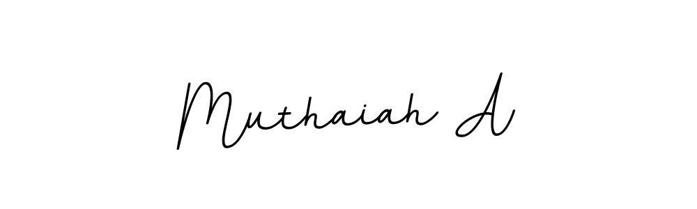 It looks lik you need a new signature style for name Muthaiah A. Design unique handwritten (BallpointsItalic-DORy9) signature with our free signature maker in just a few clicks. Muthaiah A signature style 11 images and pictures png