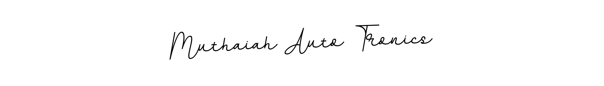 Use a signature maker to create a handwritten signature online. With this signature software, you can design (BallpointsItalic-DORy9) your own signature for name Muthaiah Auto Tronics. Muthaiah Auto Tronics signature style 11 images and pictures png