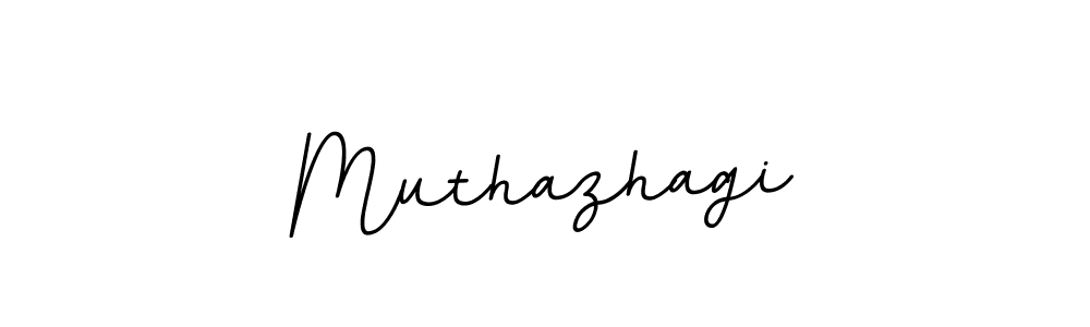 How to make Muthazhagi name signature. Use BallpointsItalic-DORy9 style for creating short signs online. This is the latest handwritten sign. Muthazhagi signature style 11 images and pictures png