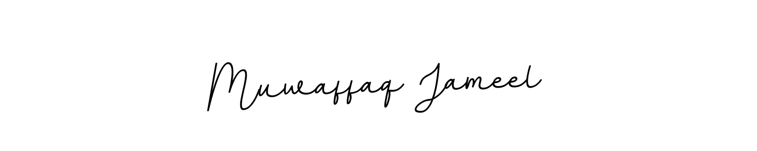 Design your own signature with our free online signature maker. With this signature software, you can create a handwritten (BallpointsItalic-DORy9) signature for name Muwaffaq Jameel. Muwaffaq Jameel signature style 11 images and pictures png