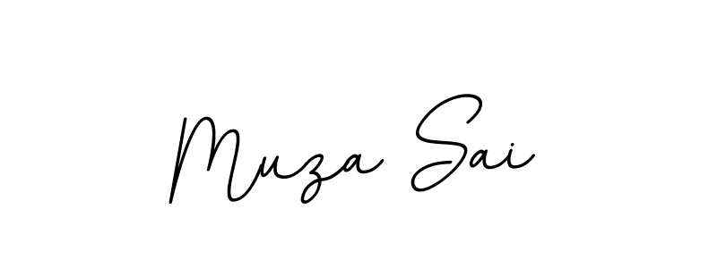 How to make Muza Sai name signature. Use BallpointsItalic-DORy9 style for creating short signs online. This is the latest handwritten sign. Muza Sai signature style 11 images and pictures png