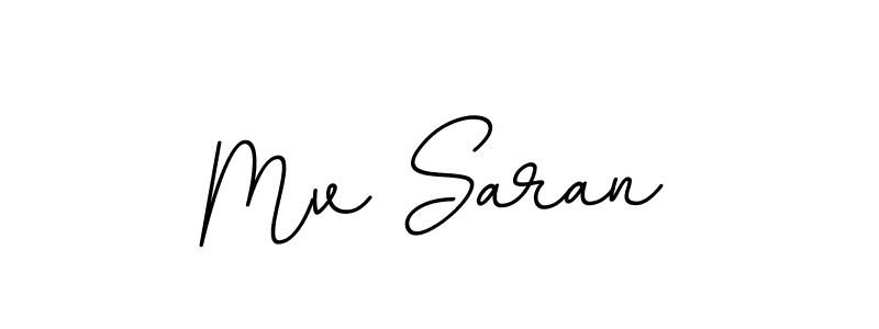 This is the best signature style for the Mv Saran name. Also you like these signature font (BallpointsItalic-DORy9). Mix name signature. Mv Saran signature style 11 images and pictures png