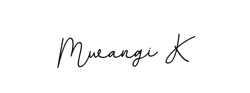 How to make Mwangi K name signature. Use BallpointsItalic-DORy9 style for creating short signs online. This is the latest handwritten sign. Mwangi K signature style 11 images and pictures png