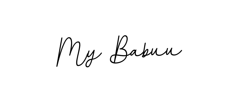 You should practise on your own different ways (BallpointsItalic-DORy9) to write your name (My Babuu) in signature. don't let someone else do it for you. My Babuu signature style 11 images and pictures png