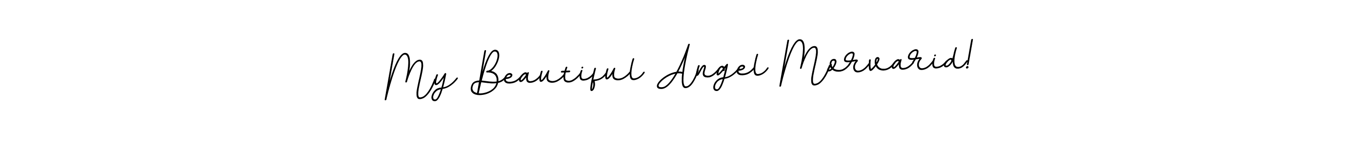 This is the best signature style for the My Beautiful Angel Morvarid! name. Also you like these signature font (BallpointsItalic-DORy9). Mix name signature. My Beautiful Angel Morvarid! signature style 11 images and pictures png