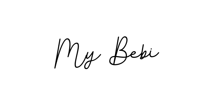 How to make My Bebi name signature. Use BallpointsItalic-DORy9 style for creating short signs online. This is the latest handwritten sign. My Bebi signature style 11 images and pictures png