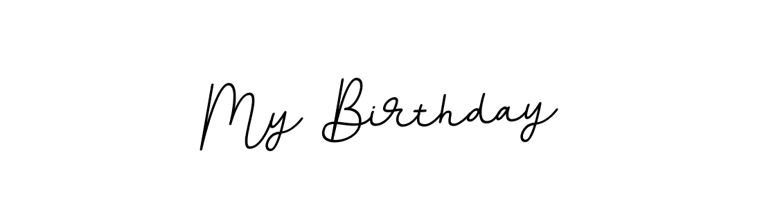 Make a beautiful signature design for name My Birthday. With this signature (BallpointsItalic-DORy9) style, you can create a handwritten signature for free. My Birthday signature style 11 images and pictures png