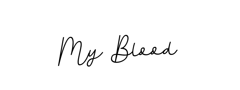 Make a beautiful signature design for name My Blood. With this signature (BallpointsItalic-DORy9) style, you can create a handwritten signature for free. My Blood signature style 11 images and pictures png