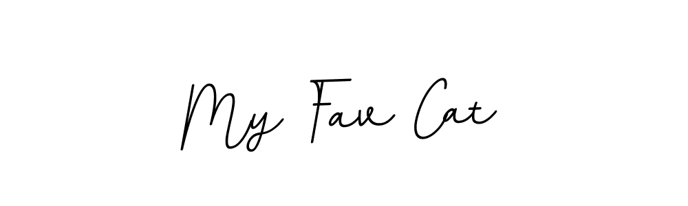 My Fav Cat stylish signature style. Best Handwritten Sign (BallpointsItalic-DORy9) for my name. Handwritten Signature Collection Ideas for my name My Fav Cat. My Fav Cat signature style 11 images and pictures png