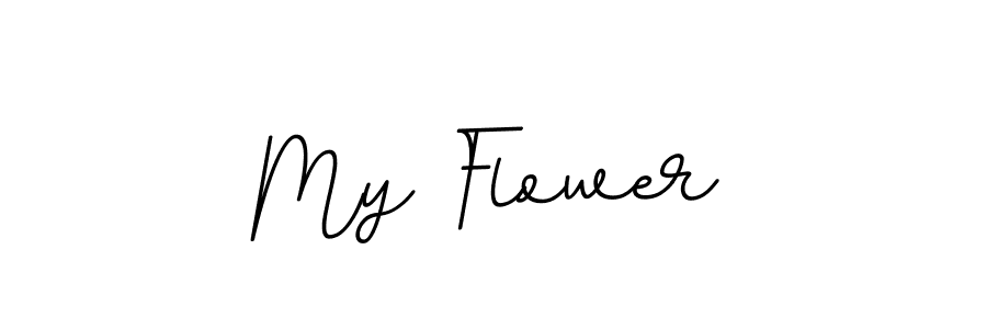 How to make My Flower name signature. Use BallpointsItalic-DORy9 style for creating short signs online. This is the latest handwritten sign. My Flower signature style 11 images and pictures png